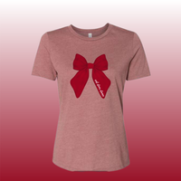 "Red Door Dance" Trendy Bow Shirt