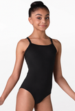 Black Open Mesh-Back Leotard