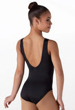 Black Princess Seam V-Back Leotard
