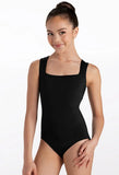 Black Square Neck Leotard
