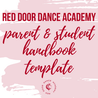 Parent & Student Handbook Template